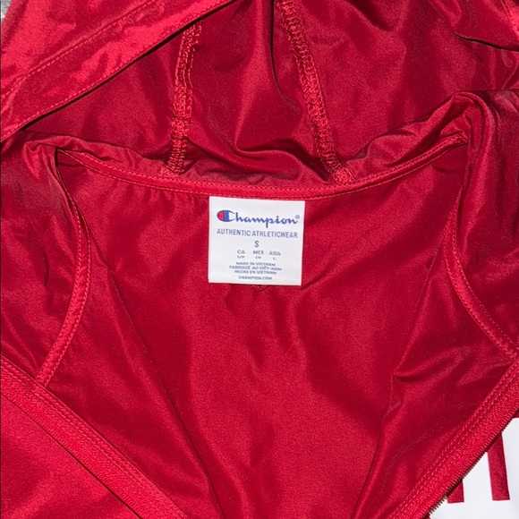 NWOT Champion Small Red Indiana University Hooded Windbreaker - Picture 2 of 7